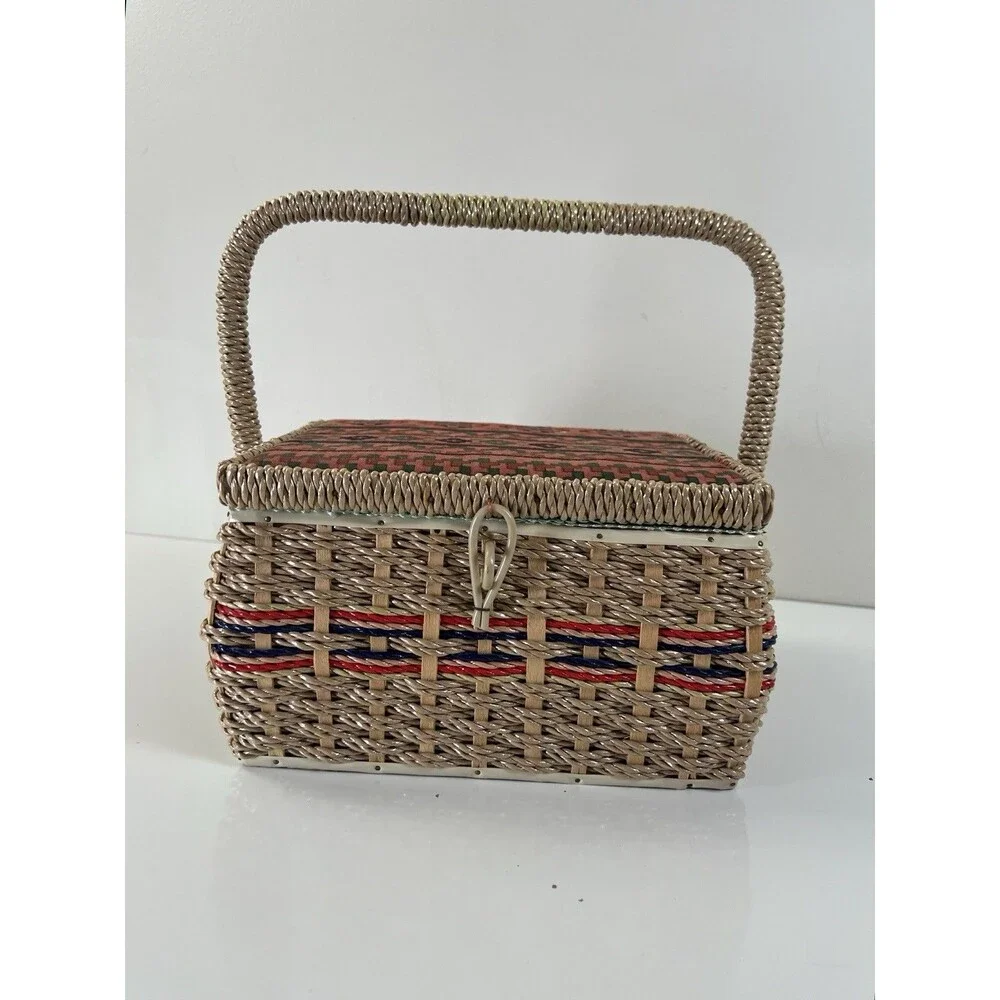 Vintage Singer Sewing Box Made In Japan 7401B Sewing Basket Mid Century MCM Gift